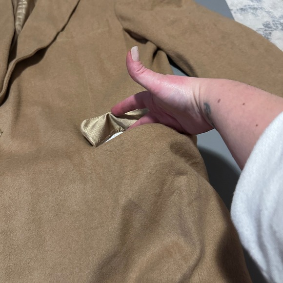 Robert Stock Men Tan Wool Blend Blazer Jacket Coat Size Medium - Picture 6 of 10